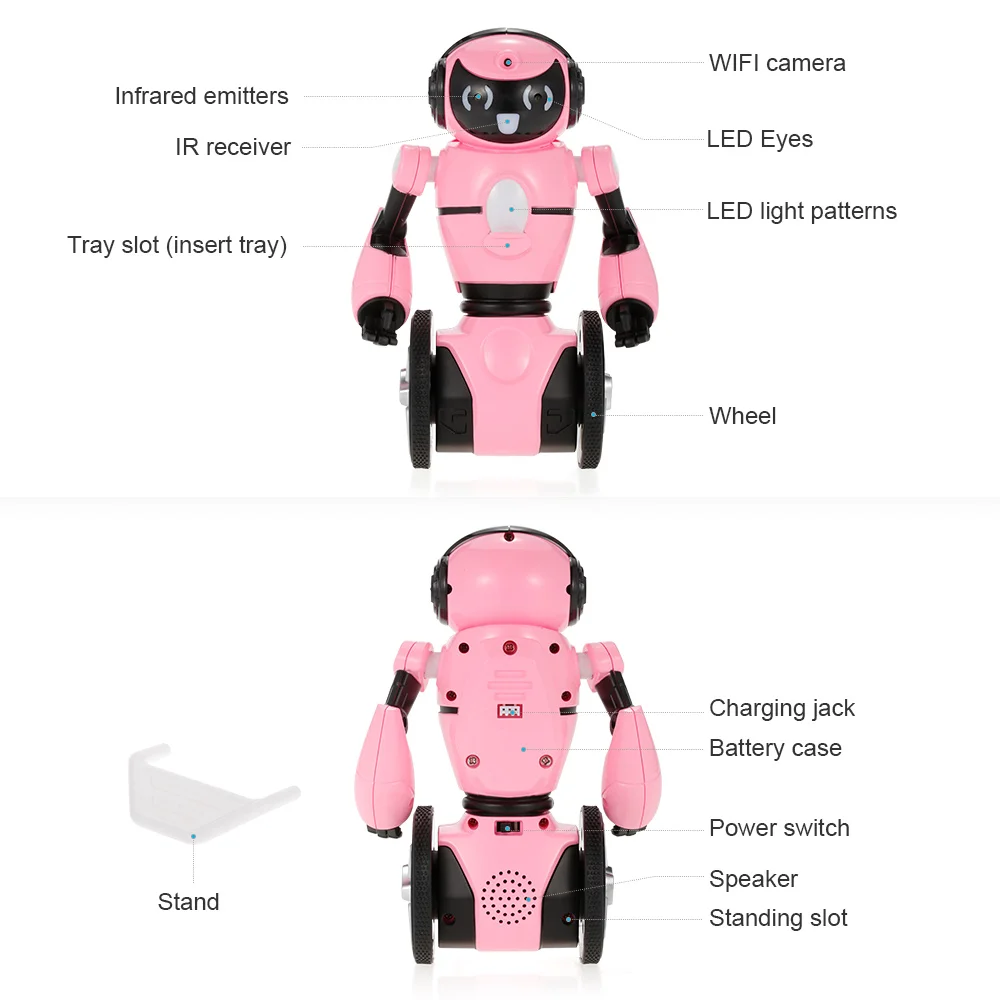 Smart RC Robot F4 0.3MP Camera Wifi FPV APP Control Intelligent G-sensor Robot Car Electronic Toys Gift for Children Kids (12)