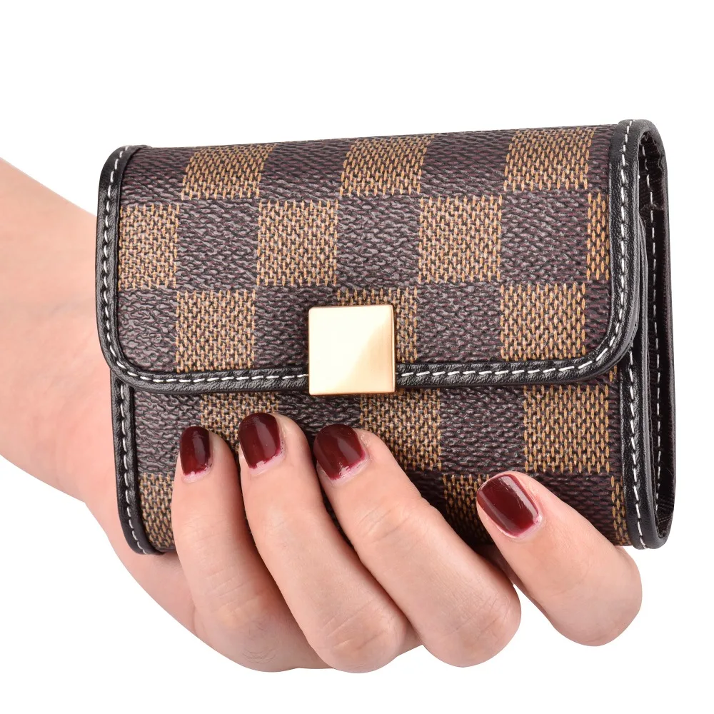 

Women's Small Rfid Credit Card Holder Wallet Mini Canvas Leather Coin Purse