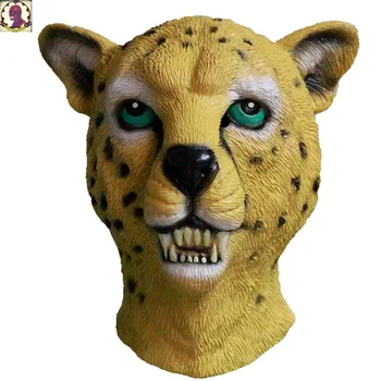 

2018 Hot Selling High Quality New Design Amusing Leopard Animal Rubber Latex Mask Halloween Cosplay Party Mask