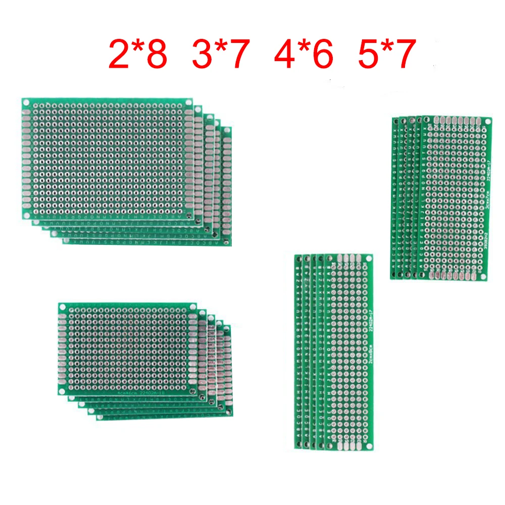 20 шт./лот 5x7 4x6 3x7 2x8 см двухсторонний прототип Diy универсальная печатная плата для