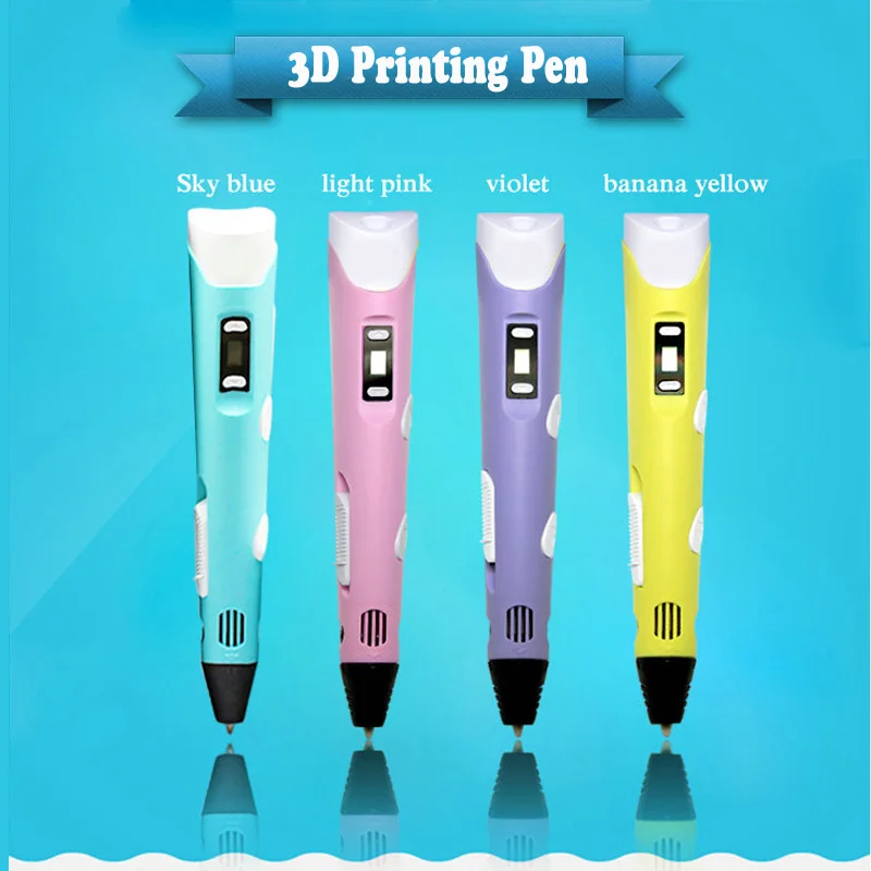 

3d Printing Pen for Kids Drawing Pen With LCD Display 3D Printer Pen with PLA Filaments Children Puzzle Toys Girl Boys Gift