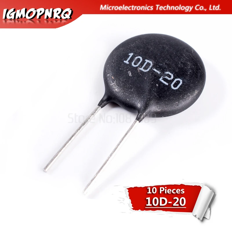 10pcs NTC Thermistor Resistor 10D-20 Thermal | Электронные компоненты и принадлежности