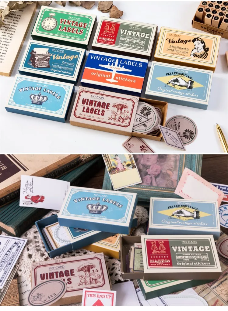 60 шт./кор. Винтаж завод путешествия Matchbox Стикеры для дневника ретро-марки Скрапбукинг корейские милые Bullet Journal Стикеры Label