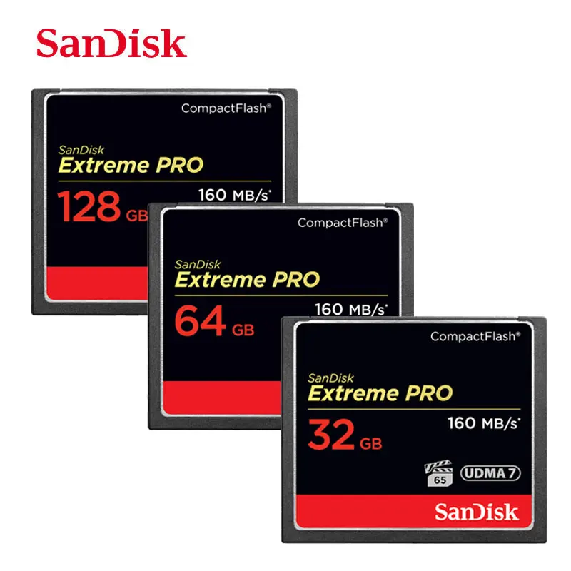 Карта памяти Sandisk Extreme Pro CF карта Compact Flash объемом 64 ГБ 32 128 максимальная скорость