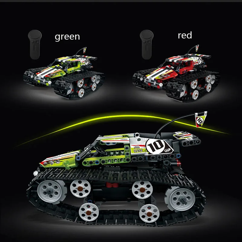 410PCS Building Block Car Sports Compatible Mechanical Group Remote Control Cars Puzzle Blocks Science Toy For Children Gift