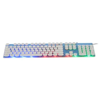 

OMESHIN Colorful LED Keyboard Backlit Game Gamer With Backlight RGB For Computer PC Gaming USB Wired PC Rainbow Gaming Keyboard