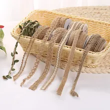 Лучший! 5 м новый ручной работы DIY свадьба Рождество зеленый лист конопли веревки украшения Лучший!
