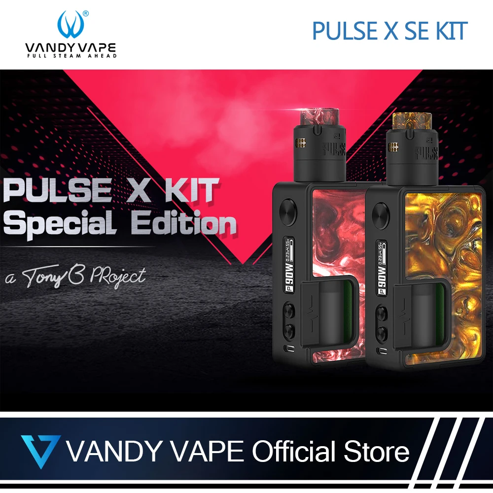 

Original Vandy vape Pulse X Kit Special Edition New Case With Pulse V2 RDA Tank VS Vandyvape Pulse X BF Kit Electronic Cigarette