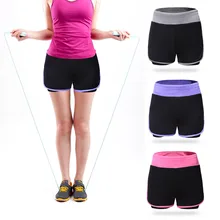 Wosawe 2-в-1 ходовые шорты йоги летние Для женщин домашние тренировки Фитнес стрейч Спортивные шорты быстросохнущие двойной Слои короткие Штаны