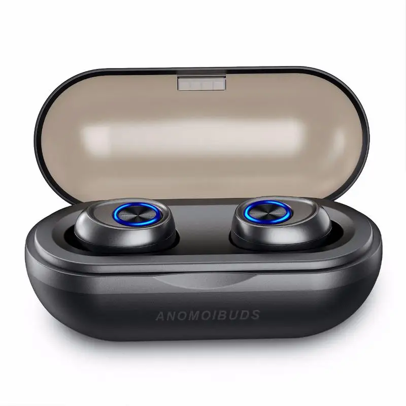 Anomoibuds Capsule Pro гарнитура 50 часов воспроизведения TWS наушники V5.0 Bluetooth наушники глубокий бас Hi-Fi стерео звук наушники - Цвет: Black