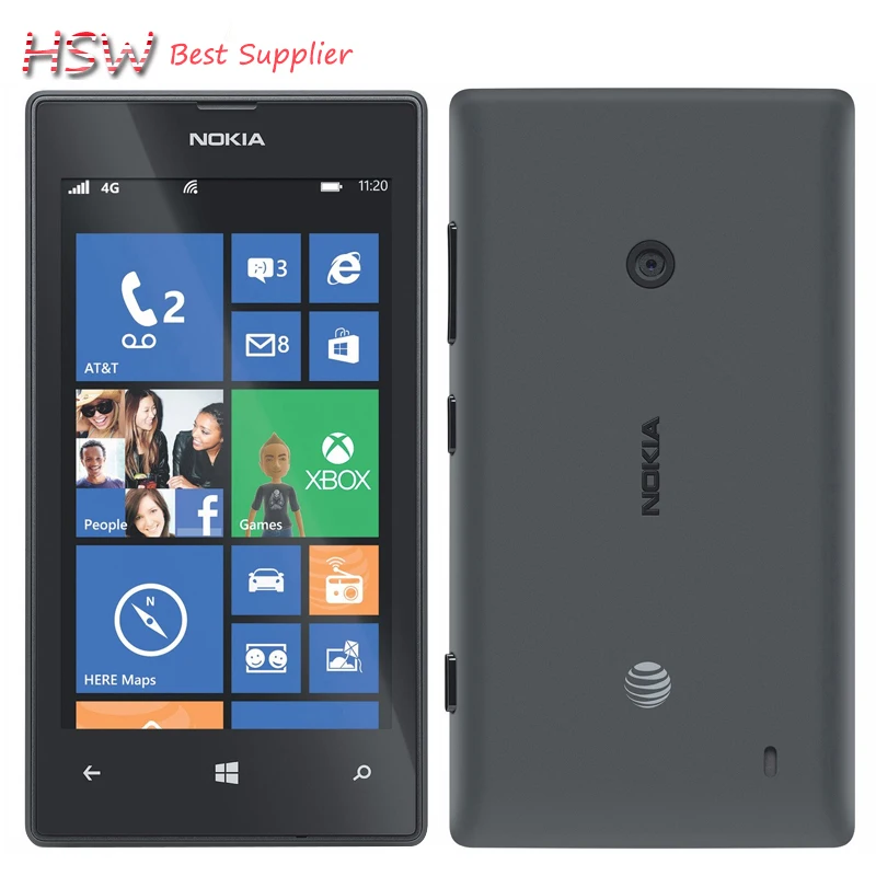  Original 520 phone Nokia Lumia 520 cell phone Dual core 8GB ROM 5MP GPS Wifi 4.0" IPS unlocked windows phone Refurbished 