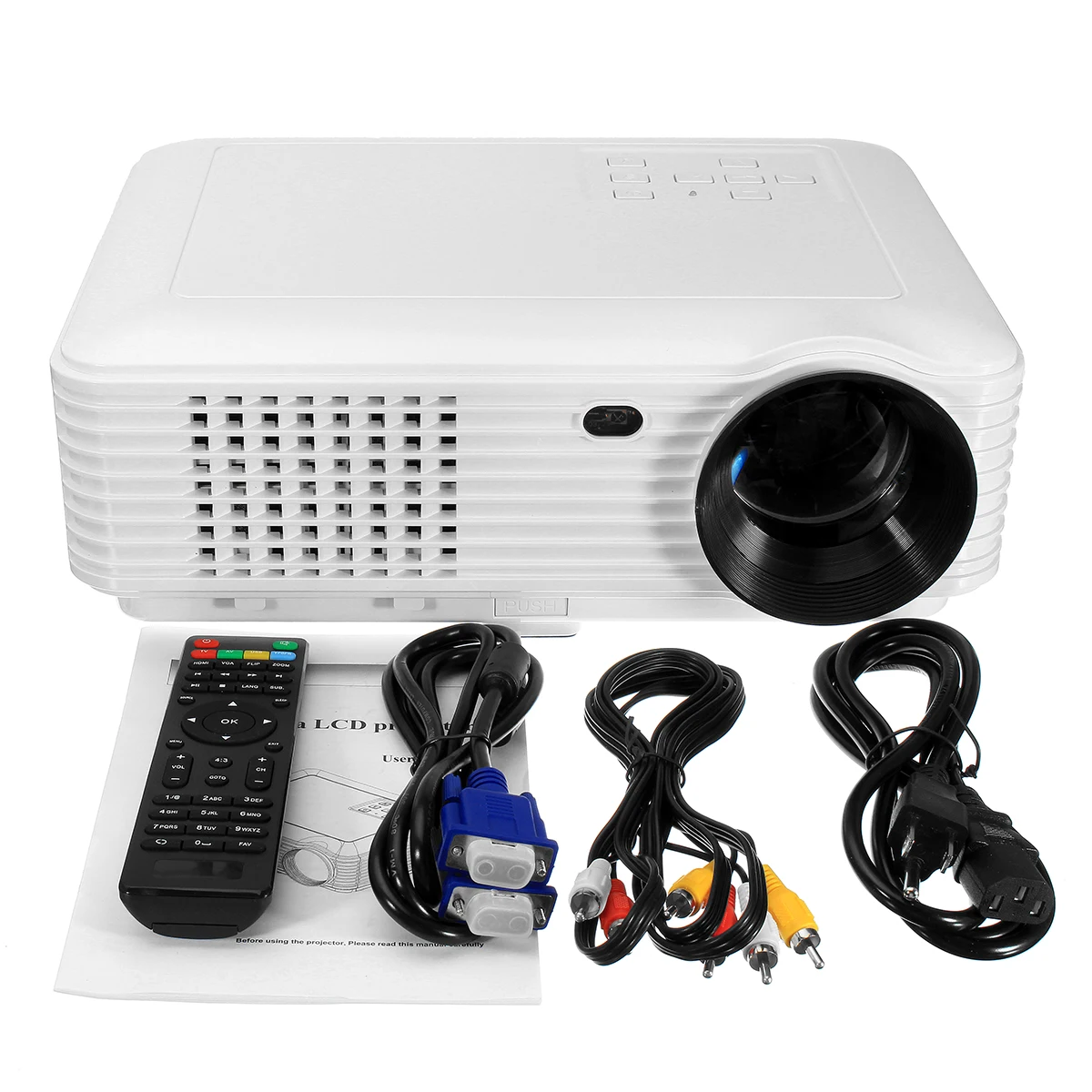 SV-226 1080P Mini Portable Projector Office Teaching Projector 800 X 600 Pixels Home Theater with AV VGA cable SV-226 1080P Mini Portable Projector Office Teaching Projector 800 X 600 Pixels Home Theater with AV VGA cable