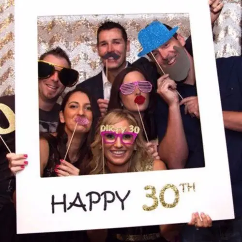 

30/40/50th Frame Photo Booth Props Happy Birthday Paper Party Props Photo Booth Frame Plaques Signs Supply Accessory