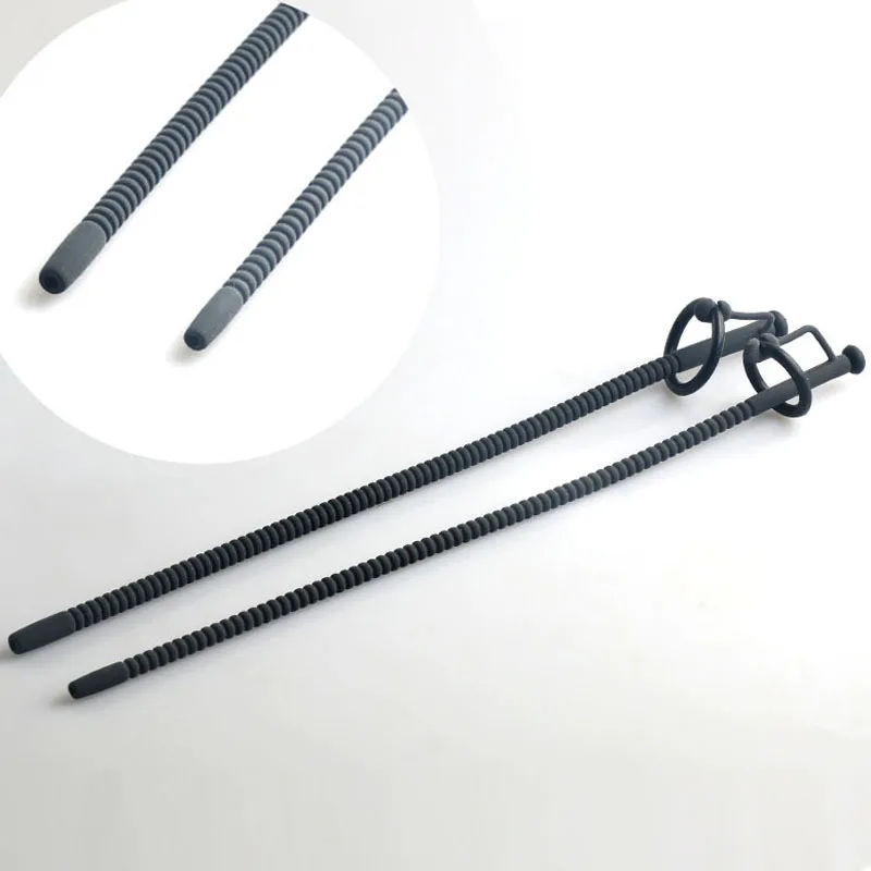 

35cm Penis Plug Silicone Urethral Sound Dilators Insert Sounding Rod With Ring Sex Toys for Men Catheter Urethra Stretching