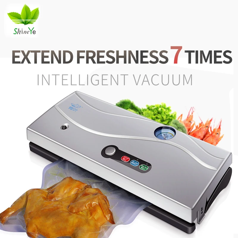  ShineYe 220V/110V Household Food Vacuum Sealer Packing Machine Film Vacuum Packer Container Food Se