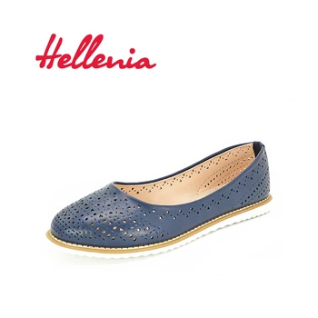 

Hellenia women shoes spring summer ladies loafer slip on comfortable soft pu with holes breathable rubber sole casual shoes pigs