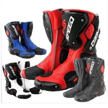 

Men Out Sports Bike Motorcycle Rider Waterproof High Fiber Leather Boots Shoes