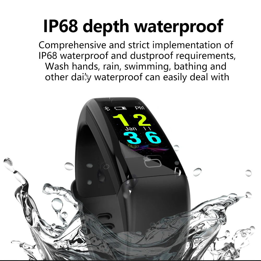 Guyo Смарт часы IP68 сердечного ритма Мониторы Водонепроницаемый Фитнес трекер