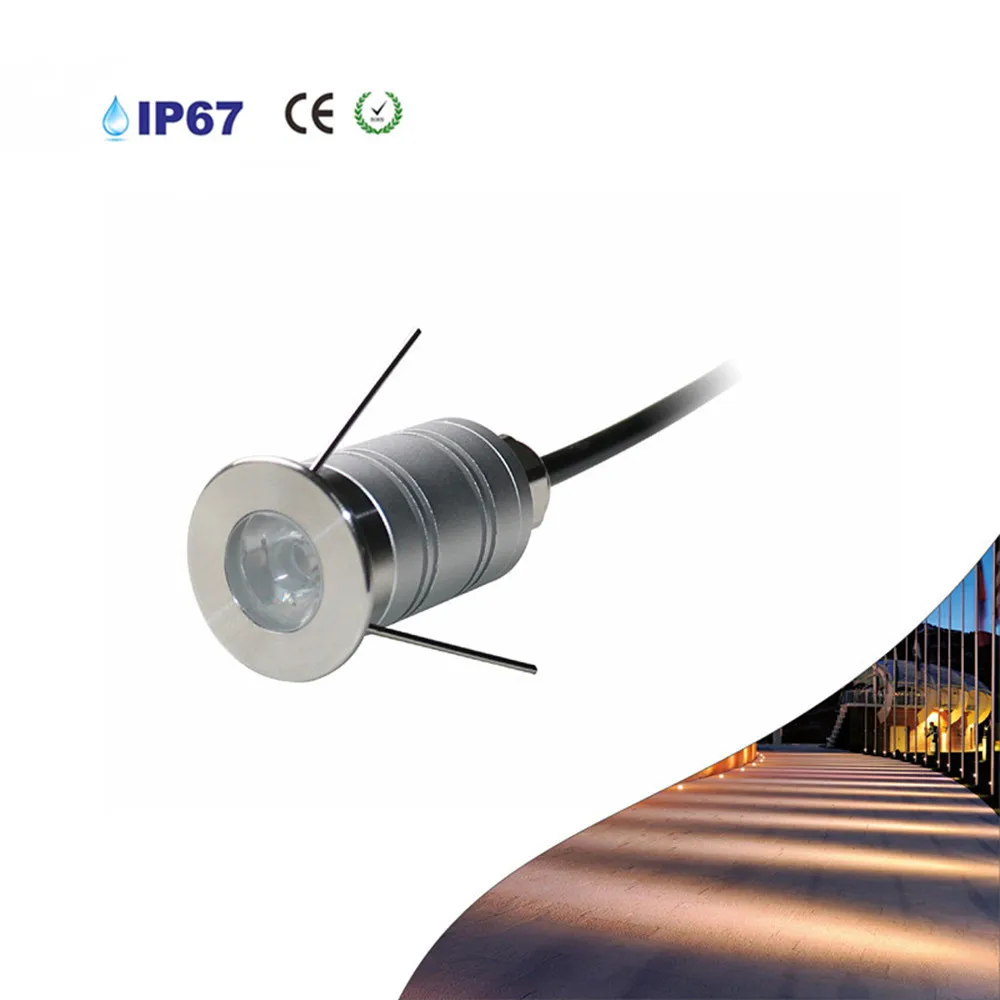 

1W IP67 DC12V LED Deck Light Underground Lamps Buried Lighting Garden Landscape Pathway Lighting CE RoHS CREE Chip