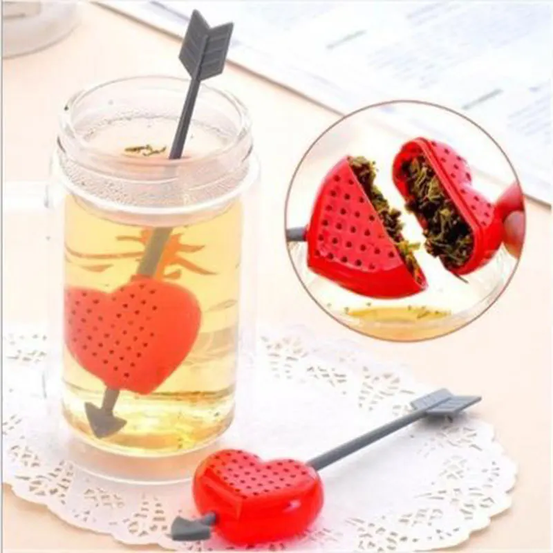 

Creative Fashion Sweet Heart Shape Valentine Best Gift Tea Filter Infuser Teapot