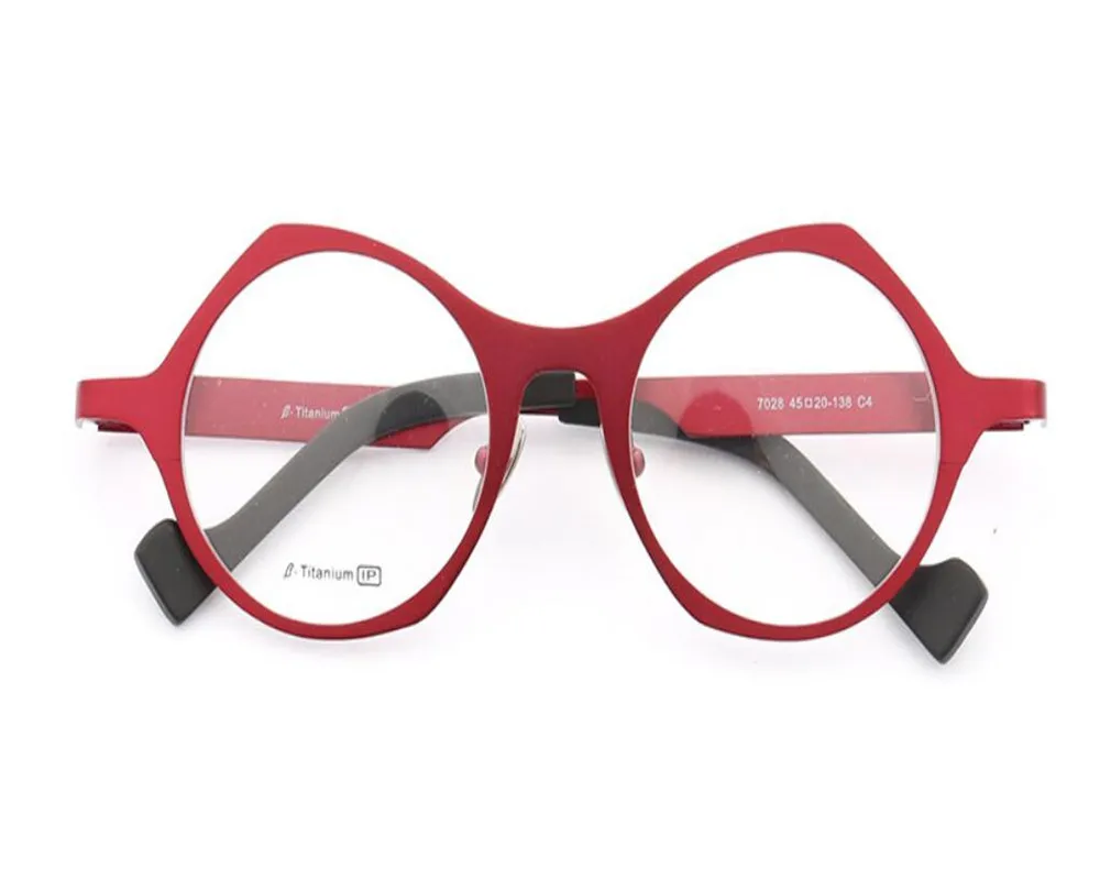 Фирменный дизайн унисекс Мода чистый титан полный обод асферические линзы оптические очки Красный Анти-усталость дальнозоркость для чтения очки