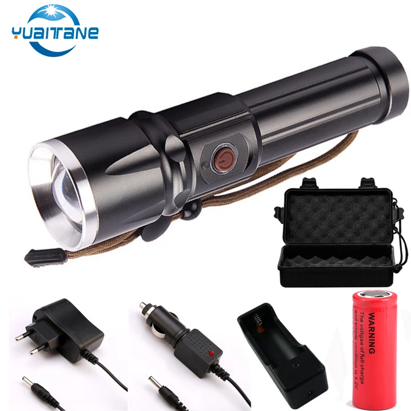 

15000 Lumens LED X900 LED Tactical Flashlight L2 T6 Torches Zoomable Flash Light Lamp Lanterna Torch For 18650/26650 Battery