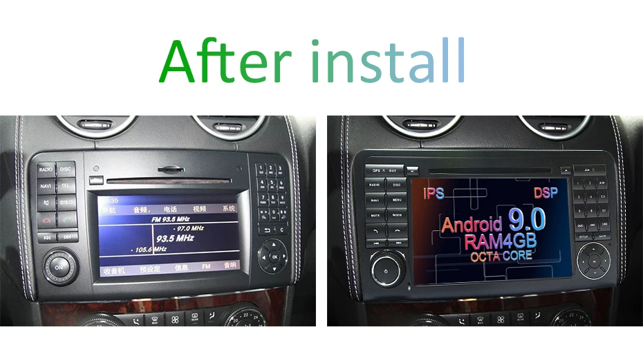 Sale Android 9.0 4G 64G CAR DVD PLAYER For Mercedes Benz CLASS  GL500 W164 X164 ML350 ML300 ML320 ML280 GL350 GL450 radio navigation 5