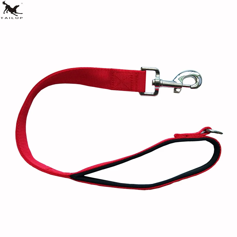 

[TAILUP] Big Dogs Short Leash 2 Layer Nylon Rope for Middle Large Dogs Softy Handle Control Dog Collar Harness Leads CL105red