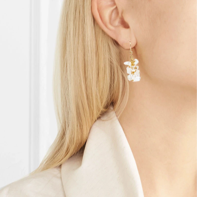 2019 Pendientes Oorbellen геометрические медные Aretes Brincos прозрачные Висячие серьги золотые