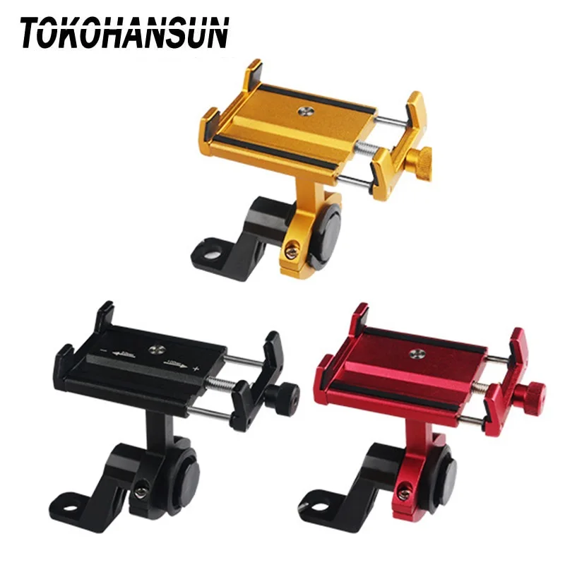 

Aluminum Alloy Bicycle Phone Holder Motorcycle Handlebar Mount for 3.5-6.2" Smart Phone for iPhone Xs Max Xr X 8 Samsung Xiaomi