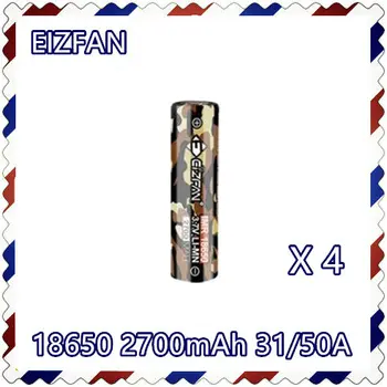 

4 pcs EFAN IMR 18650 2700mAh 31A/ 50A flat top lithium battery EIZFAN rechargeable batteries