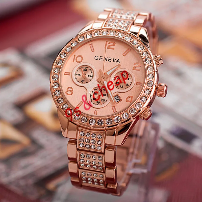  Women Fashion Luxury Crystal Quartz Watch Free shipping #160717