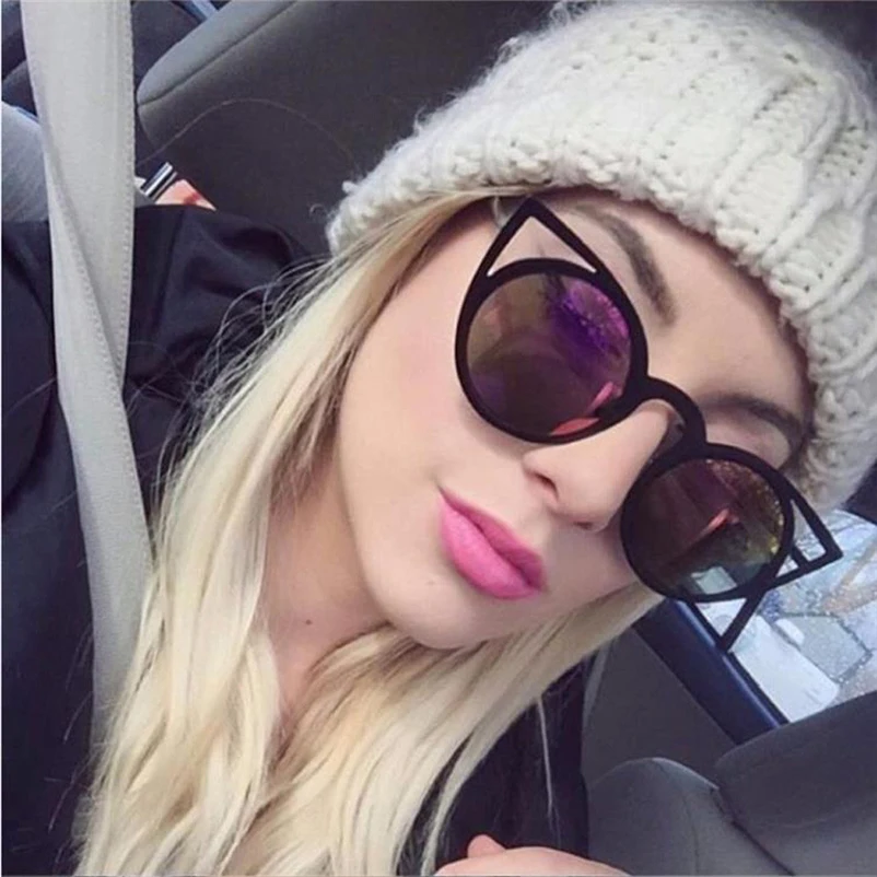 

Womens Men Cat Ear Metal Frame Sunglasses Brand Outdoor Sports Glasses Eyewear Cycling glasses #4AP16