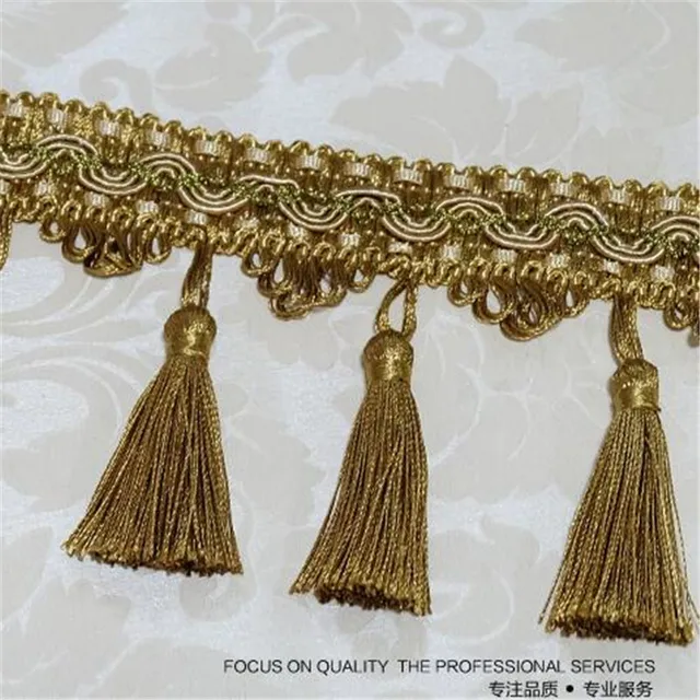 12m Wide brimmed single hanging Tassel Lace curtain trimmings fringes
