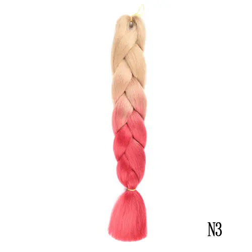 Beyond beauty Ombre Jumbo синтетические плетеные волосы, вязанные крючком волосы, огромные косички, прически - Цвет: N3