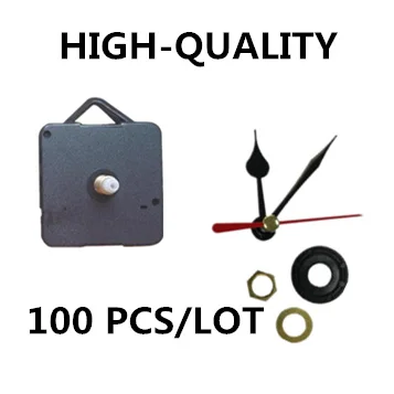 

100 sets/lot New 18mm shaft Quartz Clock Movement Mechanism black heart Hands DIY Replace Repair Wall Clock Parts Kit
