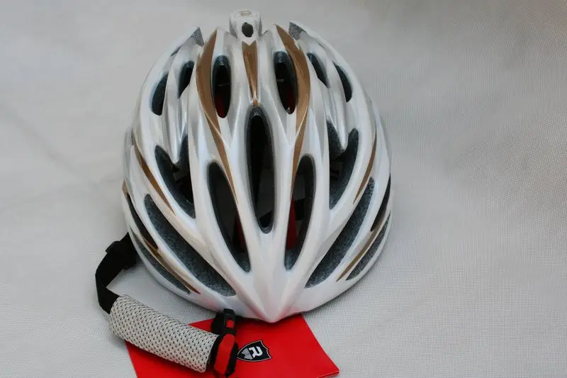 Rubar Bicycle helmet white gold color 