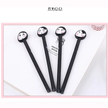 

12pcs/lot Cute Kawaii Cartoon Pattern Gel Pen 0.5mm Plastic Signature Pen for School & office Supply Escolar Material