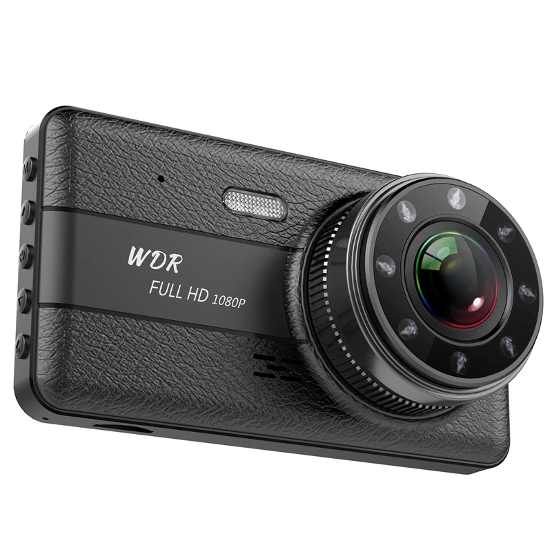 4 Inch Auto Camera Dual Lens Dash Cam 1080P Gravity Sensing Night-Vision Car Dvr Video Recorder With Rear View Camera