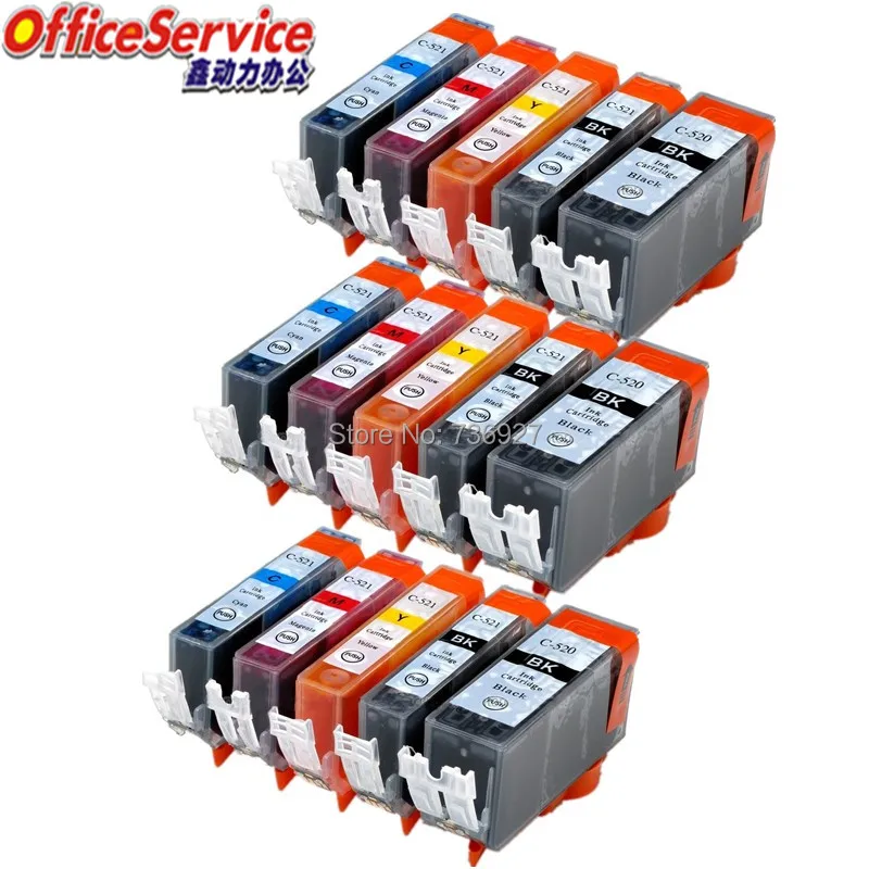 15X PGI-520 CLI-521 PGI520 CLI521 совместимый чернильный картридж для принтера Canon IP3600 IP4700 MX860