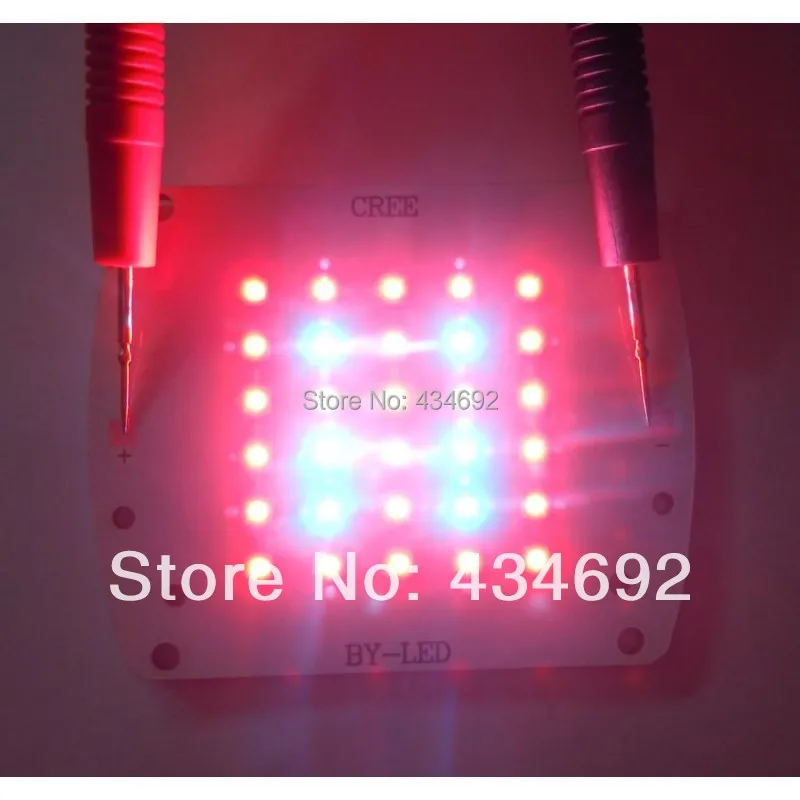 Высокая Мощность 100 Вт Кри Xlamp XP E XPE R3 СВЕТОДИОД КРАСНЫЙ 620 630NM (24 шт.) + синий 470 485NM (6