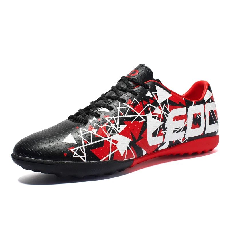 

Men Football Boots Kids TF Indoor Soccer Shoes Superfly Non-Slip Futsal Cleats Trainers Size 33-45