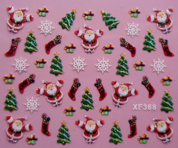 3 листа новые японские наклейки для ногтей конструкции клейкие стикеры 3D на ногти Nail Art Наклейки Makep искусство украшения XF359-373 - Цвет: XF368 3 sheet