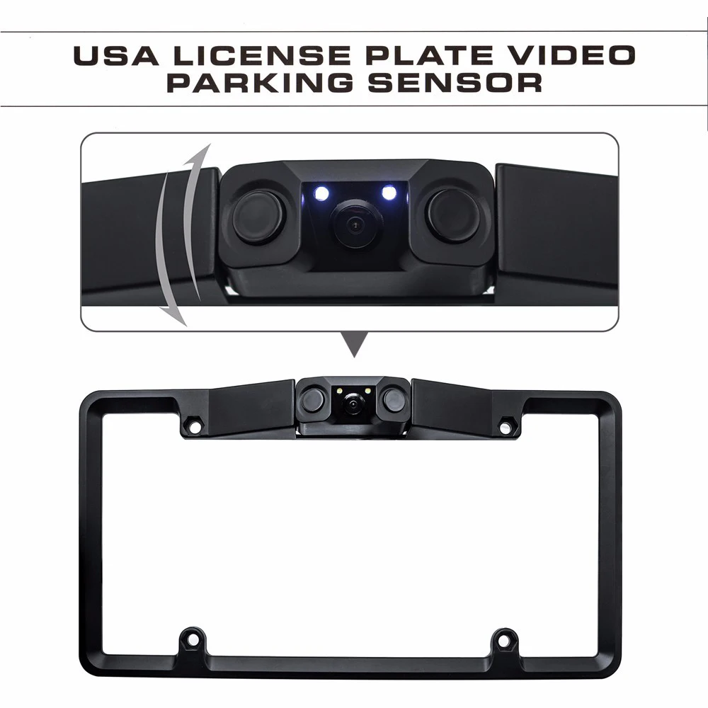 

Car Parking Sensor HD Waterproof Shockproof Night Vision Reversing Backup 170 Car Rear View Camera for American license plate