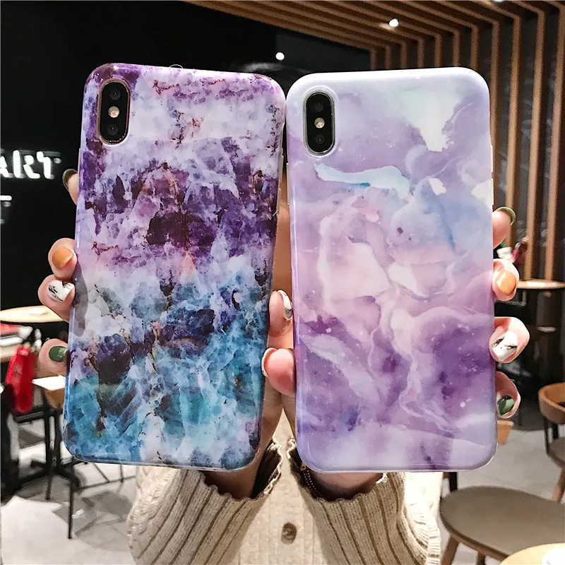 Marble Phone Case For iPhone 7 Case Luxury Soft Silicon Cover For iPhone 6 6s 7 8 Plus X iphone XR XS Max Case Fundas Capa