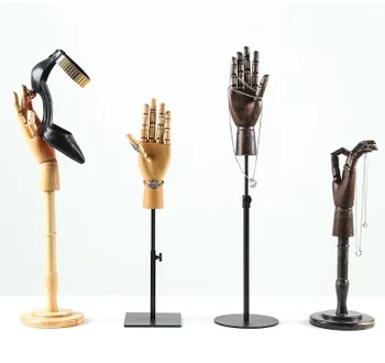 

Fashionable New Style Wooden Hand Mannequin Wooden Hand Model With The Base On Promotion