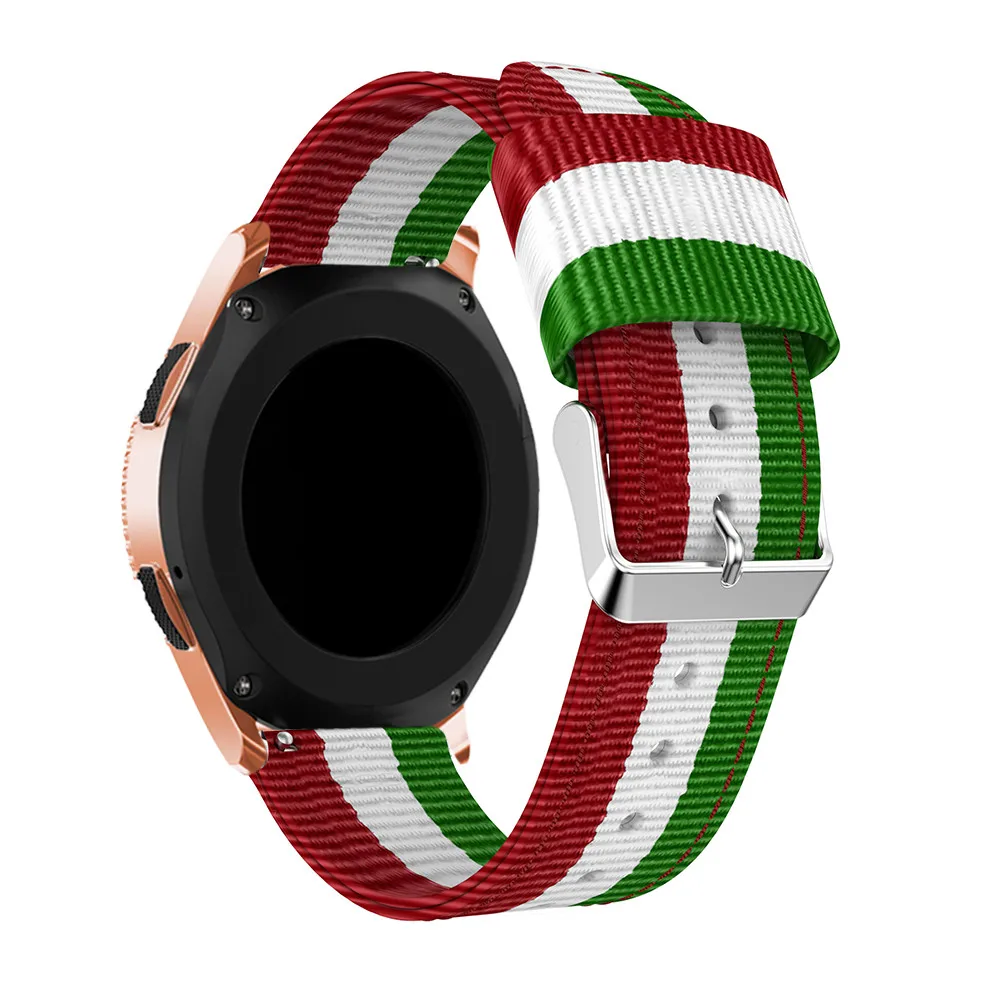 20 мм ремешок для ремешка для часов для samsung Galaxy watch 42 мм длина браслета Новая мода ткань нейлоновый браслет для samsung Шестерни S2