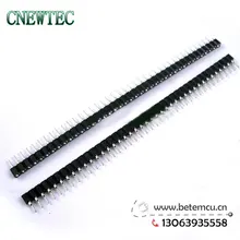 10 шт. 40Pin 2,54 мм Серебряный Однорядные 1x40 T позолоченный с прямыми отверстиями, заголовки для печатных плат Высокого качественные разъемы