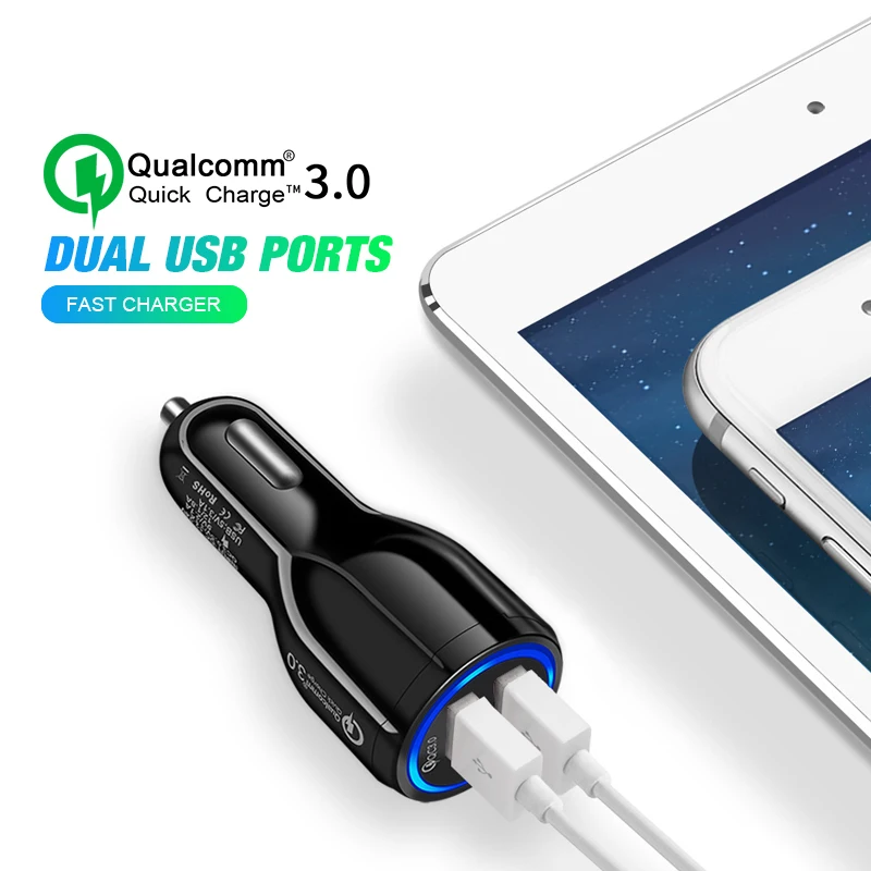 Быстрая зарядка двойной Переходник usb для зарядки в машине 2 А автомобильное