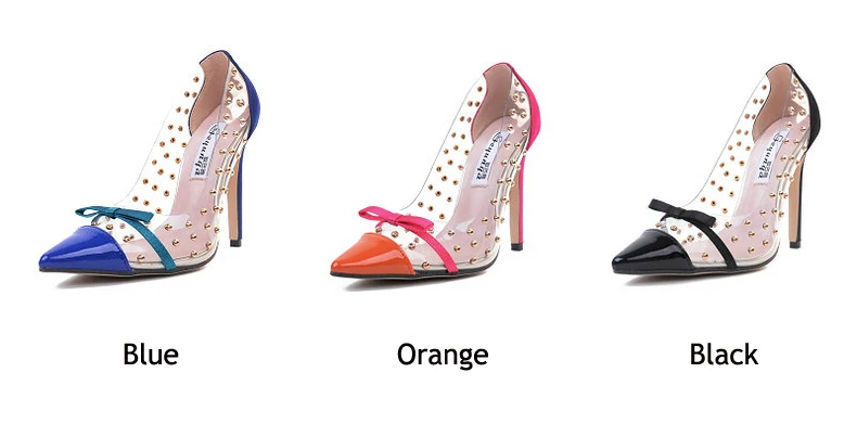 Women's Pumps Shoes Party Thin Heel Lady Wedding Shoes Women Sexy High Heels Nightclub Rivets Sexy Women Pumps High Heels Size 9 (16)